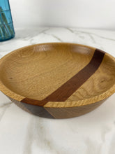 Load image into Gallery viewer, Sloped Oak Strip Wooden Bowl
