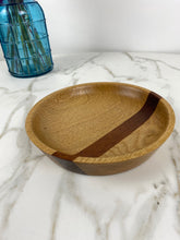 Load image into Gallery viewer, Sloped Oak Strip Wooden Bowl
