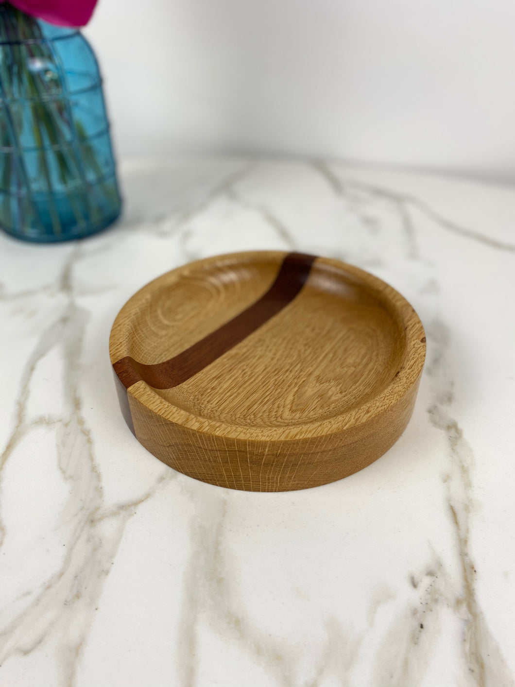 Steep Oak Strip Wooden Bowl