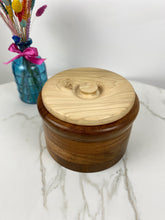 Load image into Gallery viewer, Wooden Biscuit Bowl with Lid
