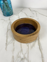 Load image into Gallery viewer, Chunky Purple Resin &amp; Wooden Bowl
